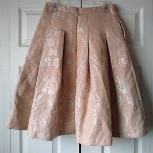 Eva Mendes Light Pink Pleated Knee Length Skirt